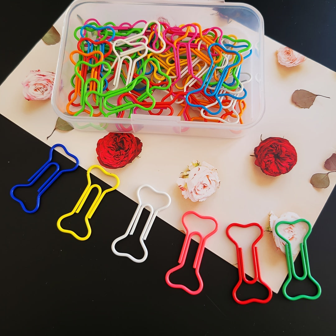 Dog Bone Paper Clips: 30 or 60pcs, Dog Lover Gift