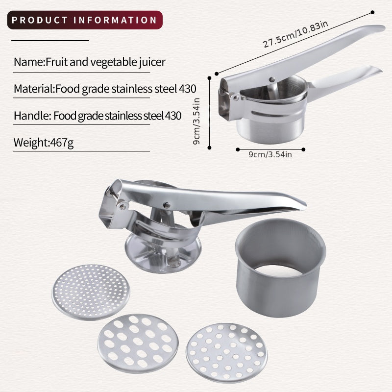 Stainless Steel Chip Maker for Fruit Juicing & Garlic Smashing