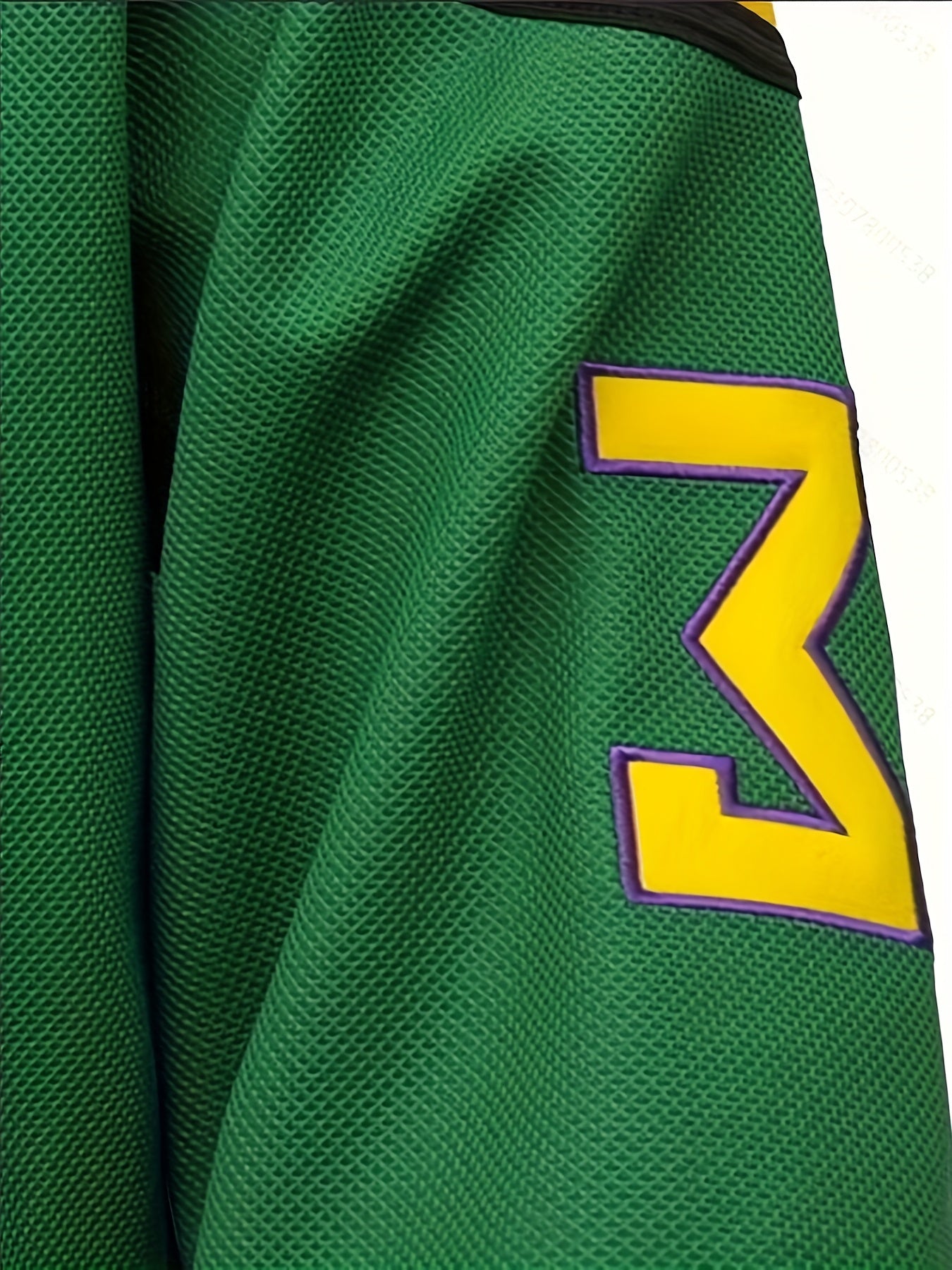 Men's Vintage Ice Hockey Jersey Green 33 V neck