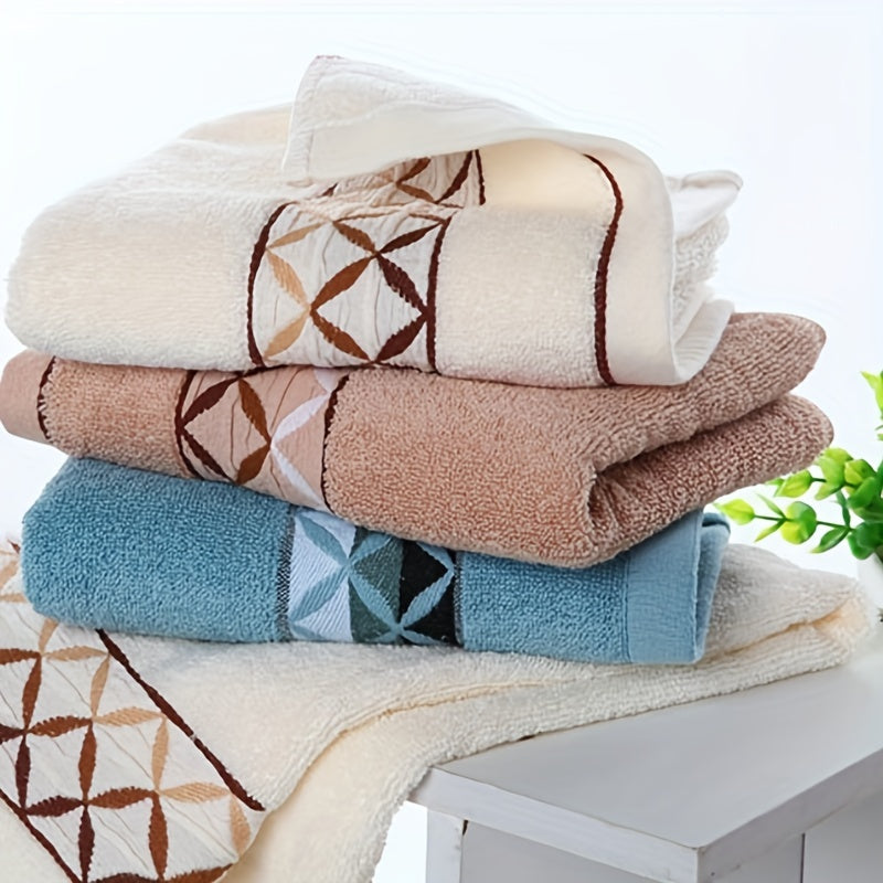 3pcs Embroidered Hand Towel Soft Breathable Face Towel Absorbent Towel