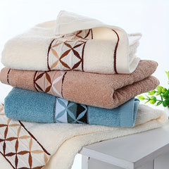 3pcs Embroidered Hand Towel Soft Breathable Face Towel Absorbent Towel