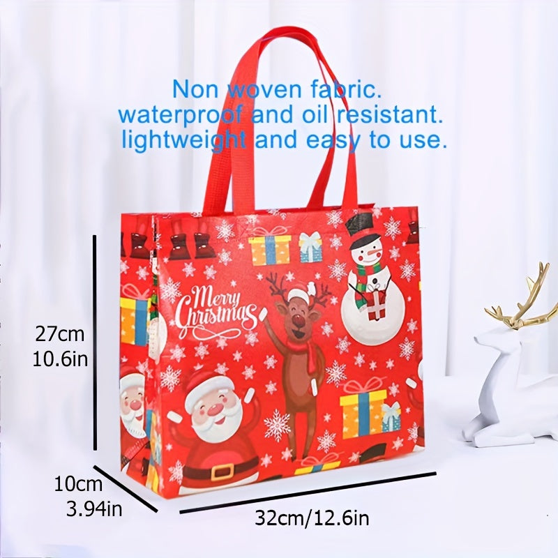 Christmas Gift Bag Double Handle Shopping Bag Holiday Party Gift Packaging Bag