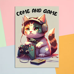 Baby Cat and Video Game Wall Sticker for Kids Room