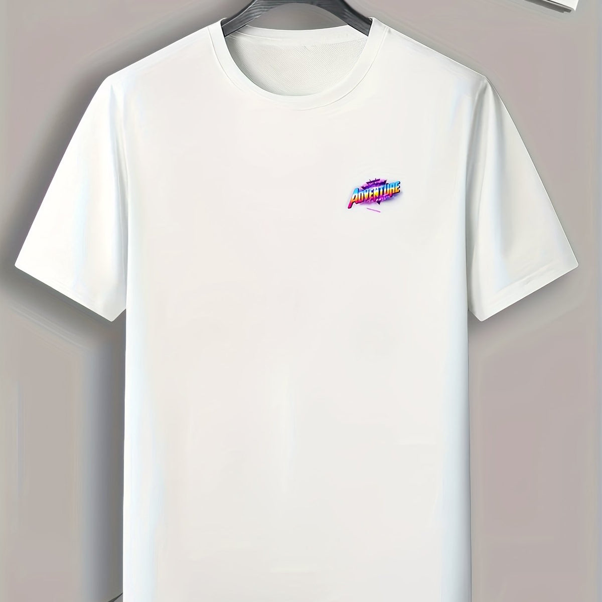 Letter Pattern Print Men's Tee - Graphic Sports Tshirt