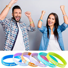 Stylish Motivational Silicone Bracelets Boost Confidence & Style