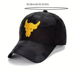 American Flag Bull Camo Baseball Cap