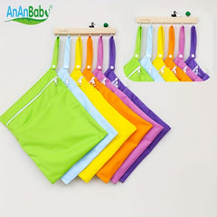 Children's Plain Diaper Bag Double Pocket Diaper Storage Bag