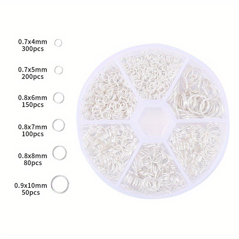 6 Sizes Open Jump Rings 4mm 5mm 6mm 7mm 8mm 10mm Jewelry Making Accessories