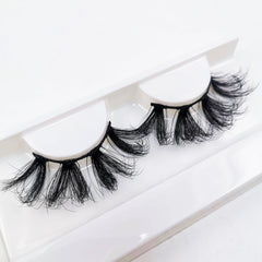 25mm 5D Fluffy Thick Faux Mink False Eyelashes with Tray