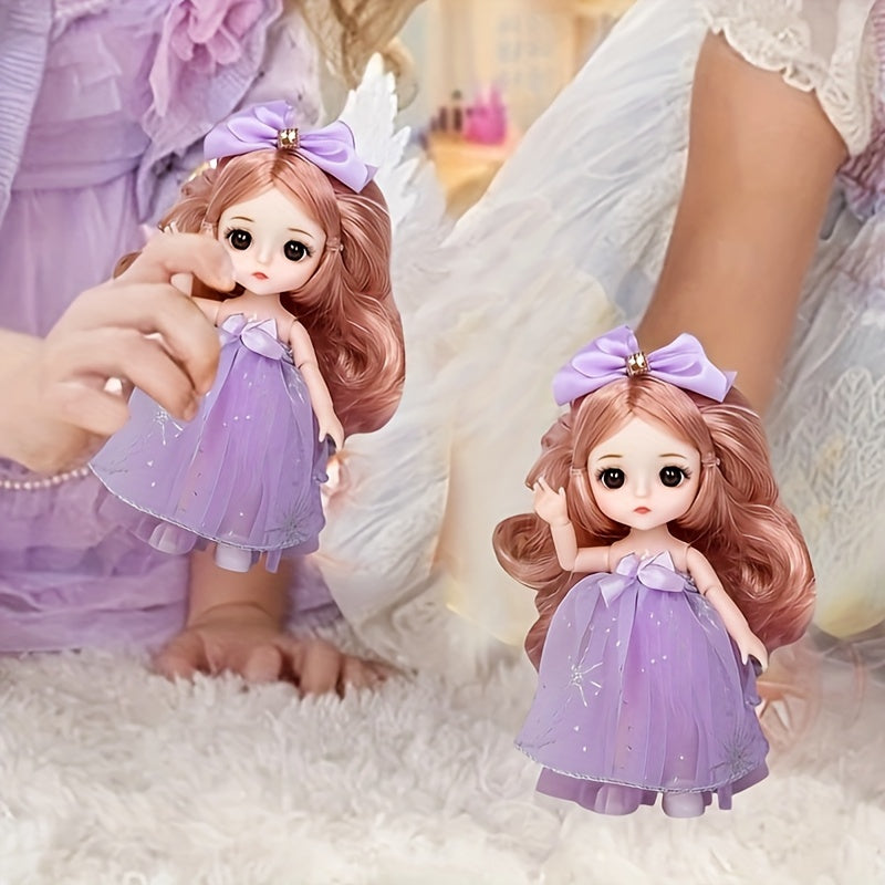 Purple Princess Doll 6.3-inch Gift For Girls Toy