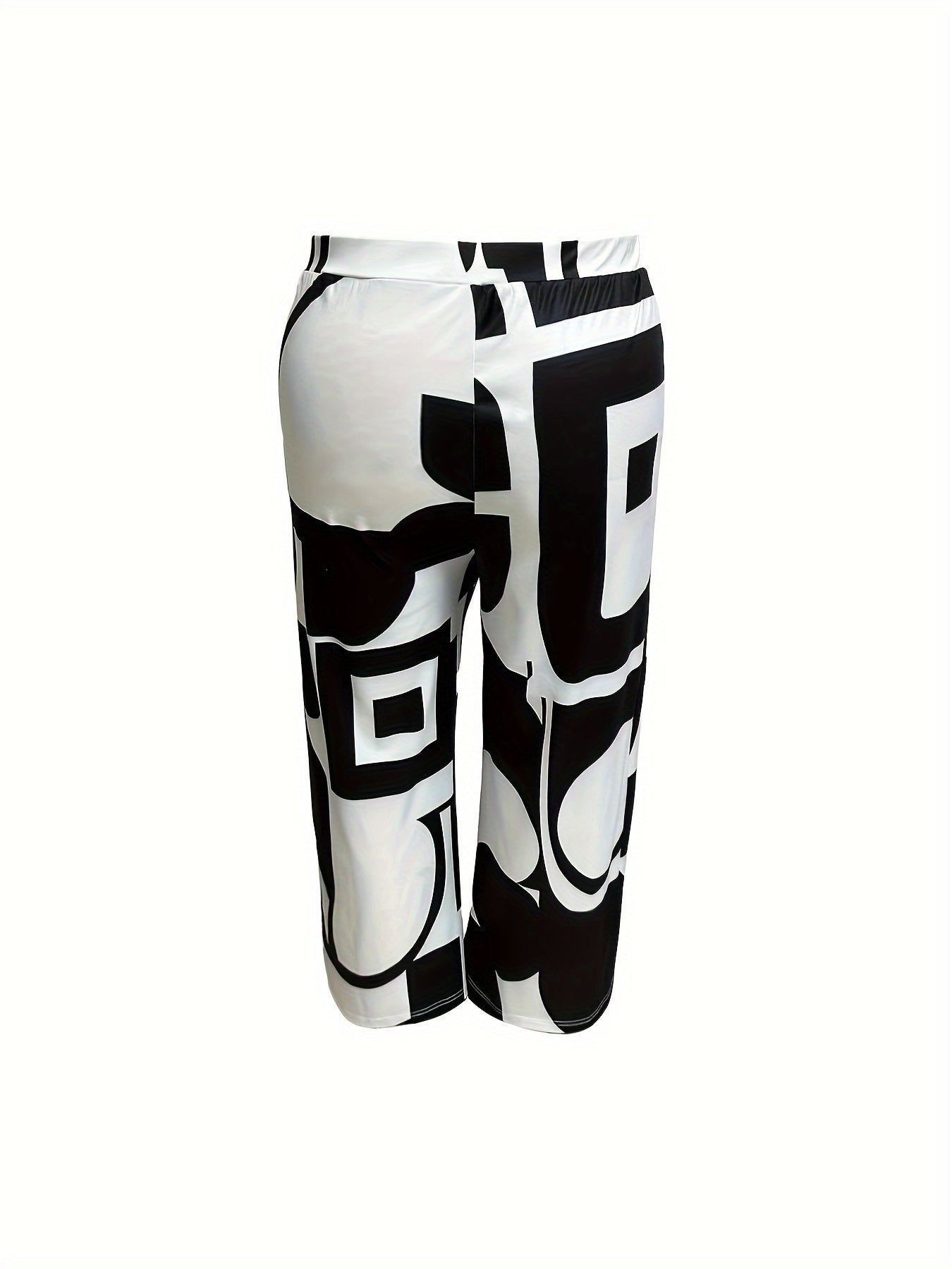 Women's Plus Geo Print Long Sleeve Coat & Pants Set