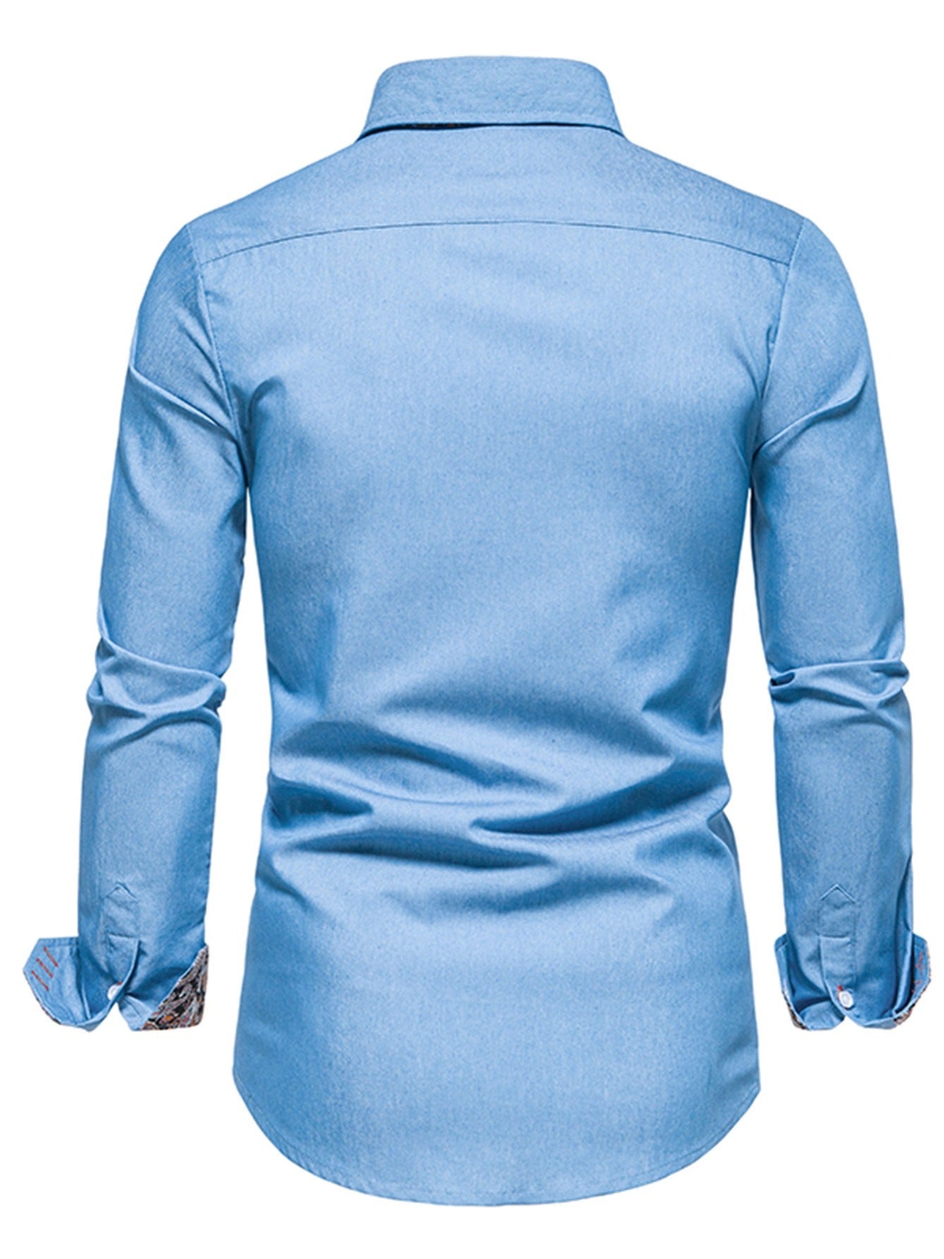 Men's Long Sleeve Denim Clash Shirt