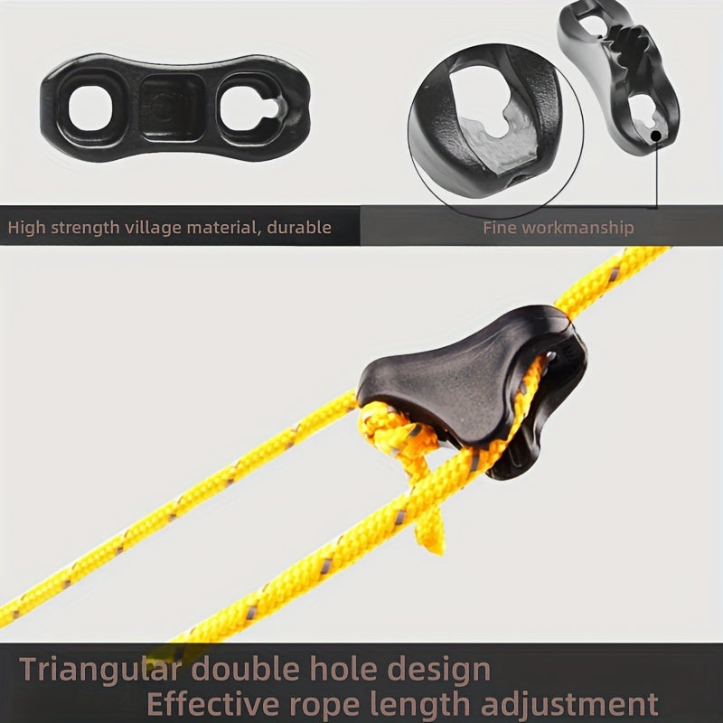6pcs Anti Slip Wind Rope Buckle Tent Rope Adjuster