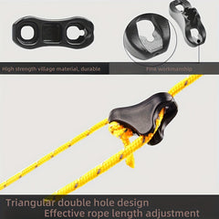 6pcs Anti Slip Wind Rope Buckle Tent Rope Adjuster