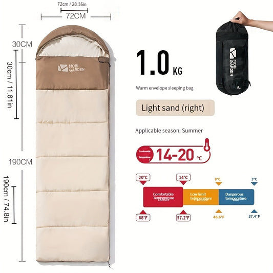Portable Adult Camping Sleeping Bag Warm Cozy Single Bag Indoor Outdoor Use