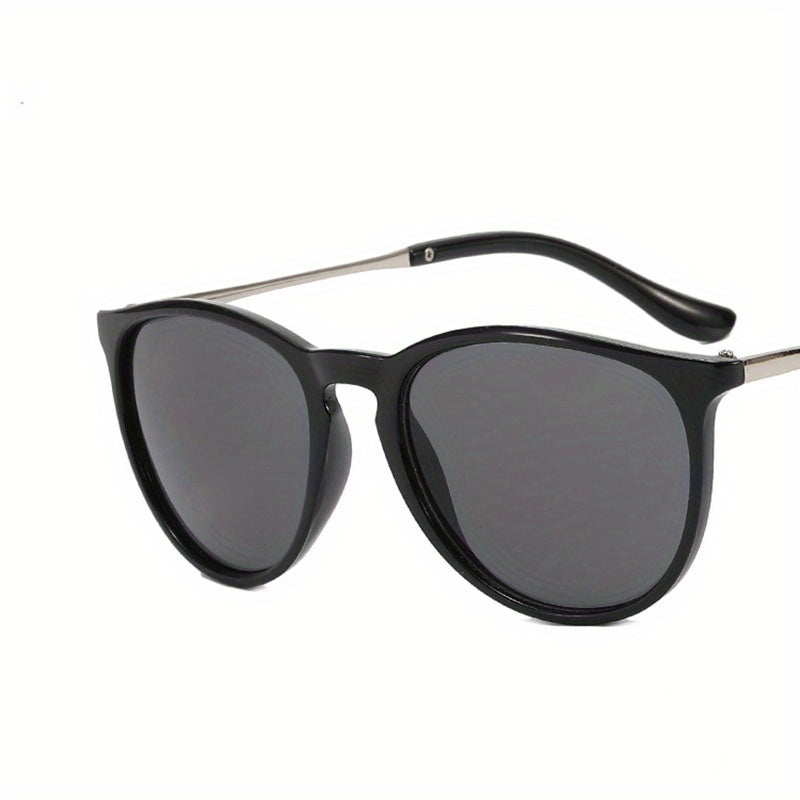 Round Frame Sunglasses For Women Men Minimalist Cat Eye Glasses