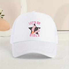 Kids Pink High Heels Mesh Baseball Cap Sunshade Trucker Hat