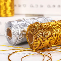 97m Metallic Bakers Twine Red Golden Silvery Wrapping Twine