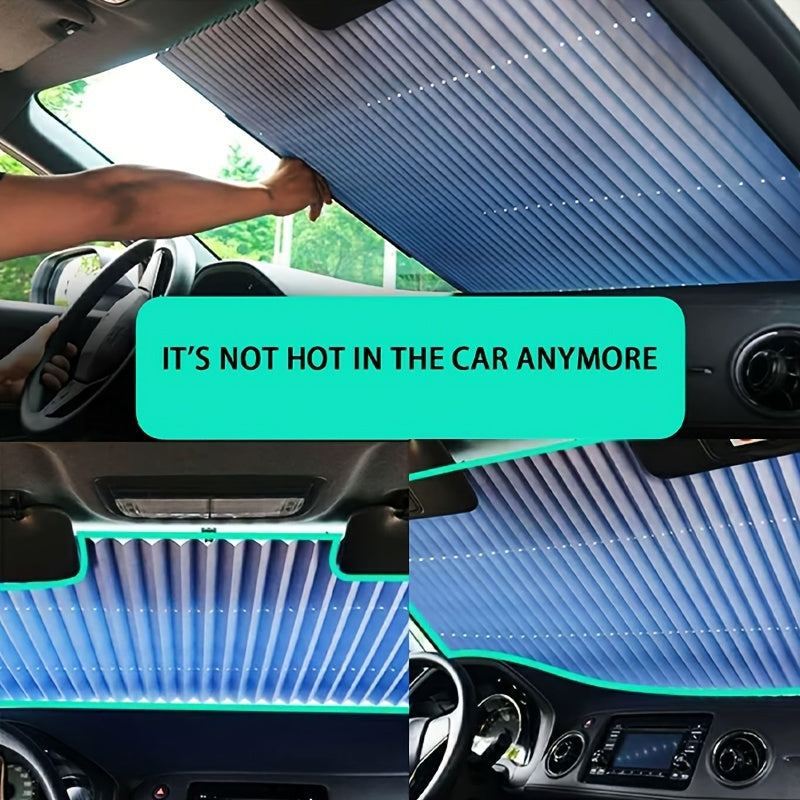 Retractable Car Sunshade Front Windshield Curtain