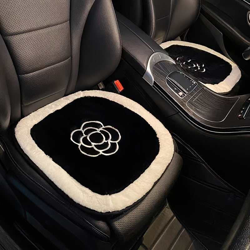 Car Seat Cushion Winter Warm Plush Seat Cushion Nonslip Universal 1pc