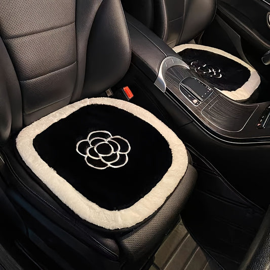 Car Seat Cushion Winter Warm Plush Seat Cushion Nonslip Universal 1pc