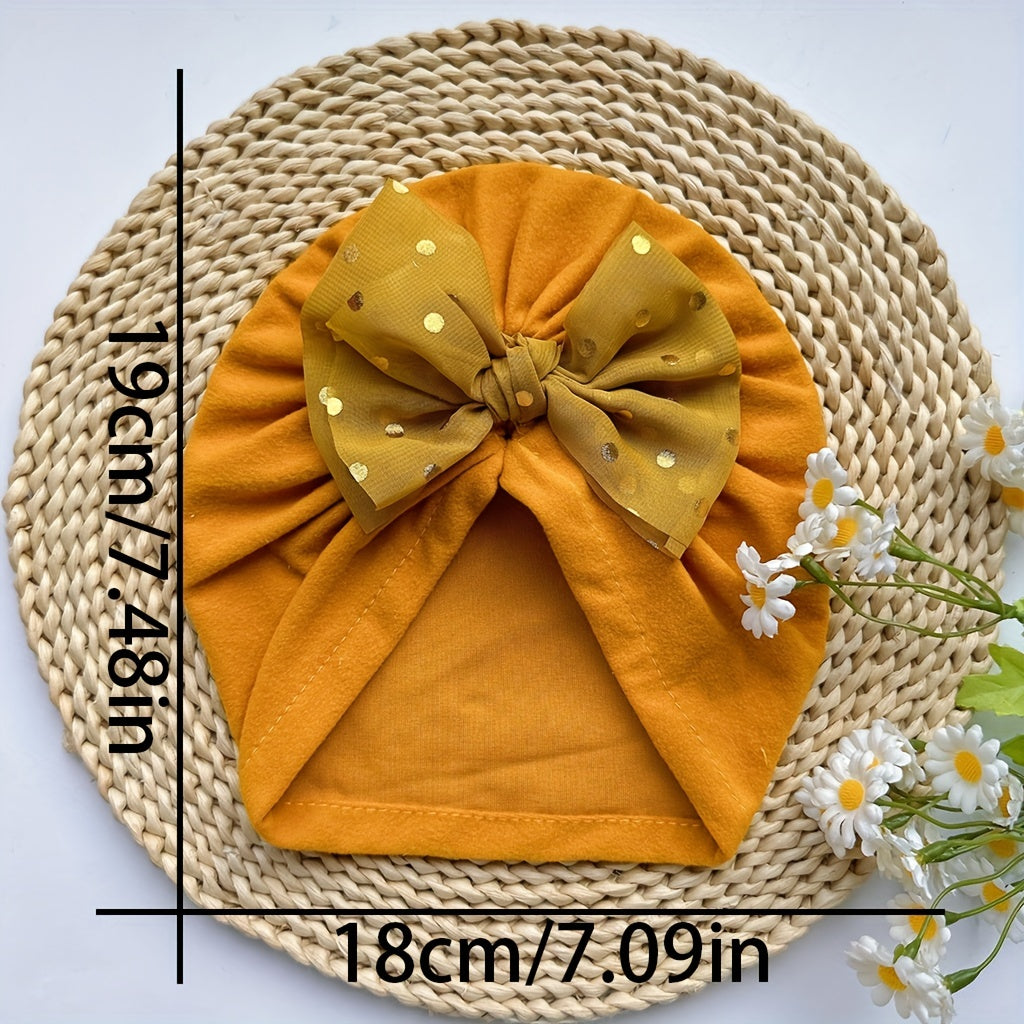 Baby Spring Summer Thin Headband Soft Bowtie Baby Hat