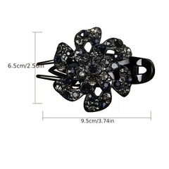 Plum Resin Rhinestone Clip Duck Clip Women Barrettes