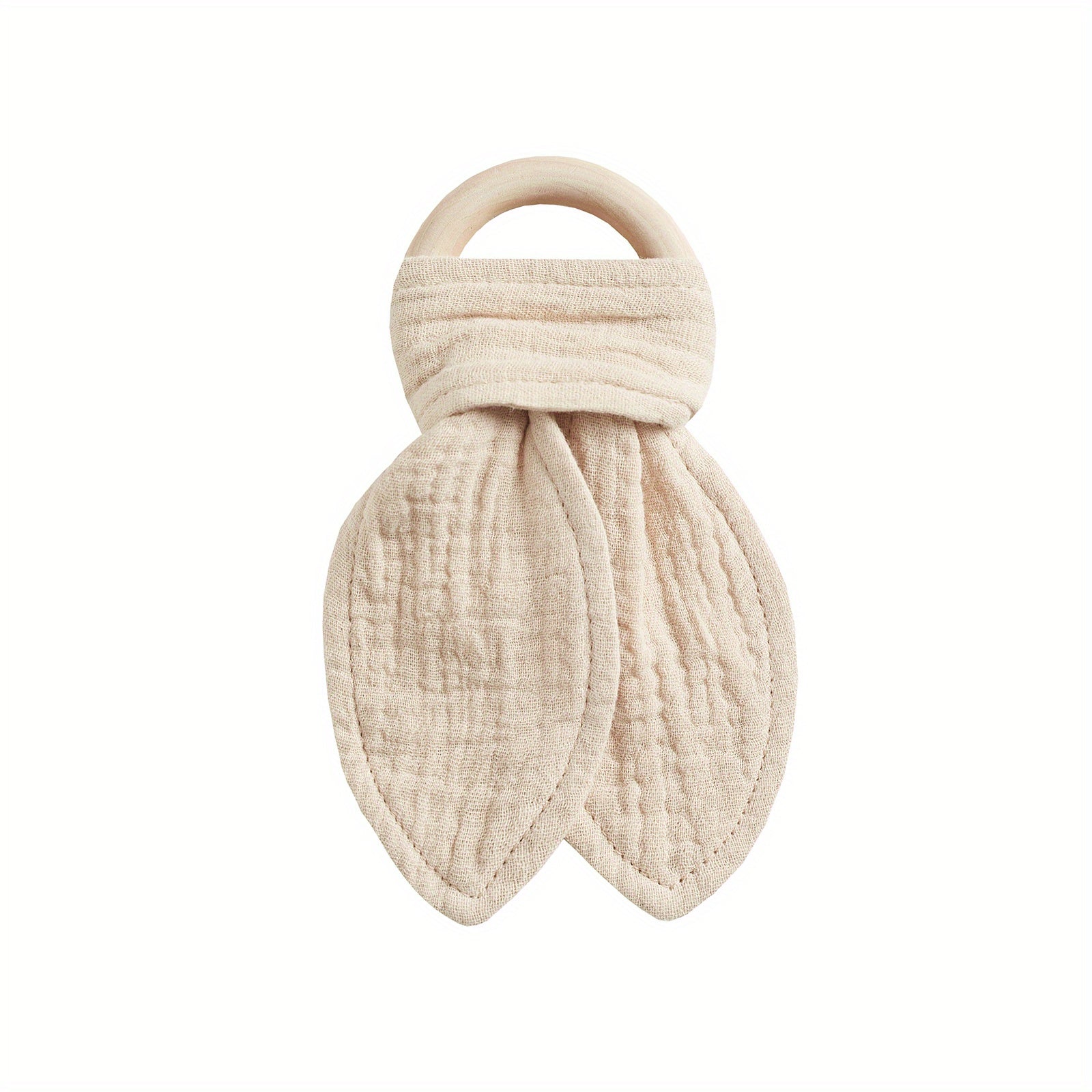 Wooden Teething Ring for Babies 6-12 Months BPA-Free Soothing Toy