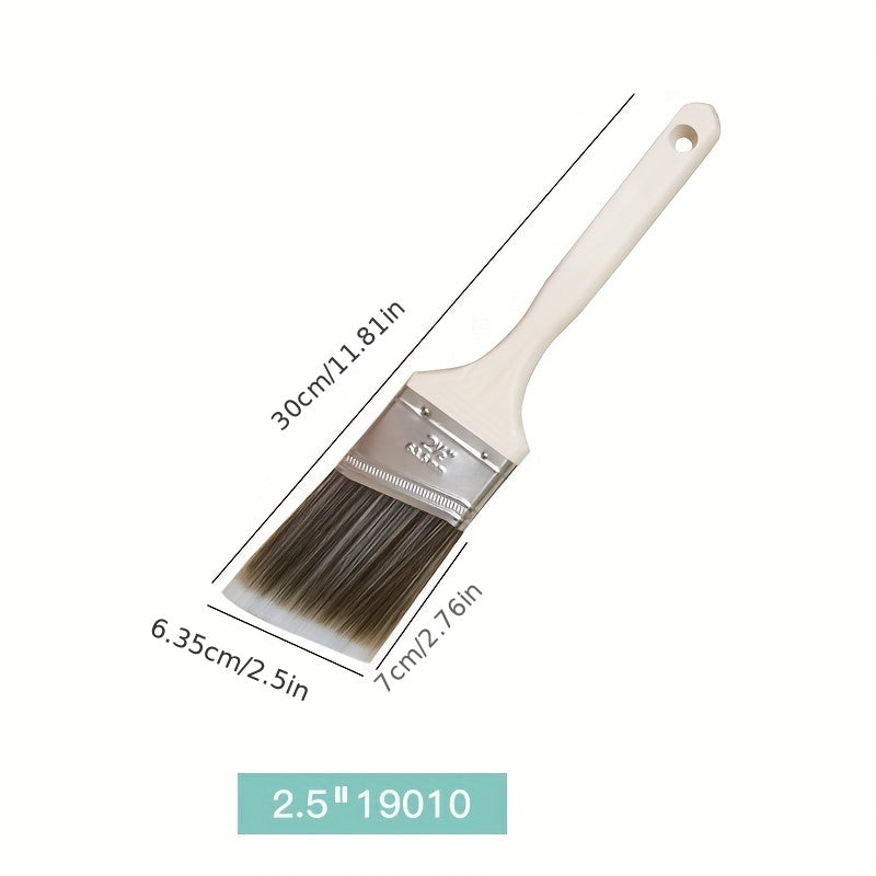 5 Pc Paint Brush Set Soft Bristles Wood Handles Indoor & Outdoor Home Decor