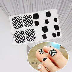 Self Adhesive Toe Nail Stickers Decals Full Wraps for Women Girls