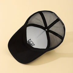 Mens Horned Skull Embroidered Baseball Cap