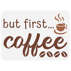 AHANDMAKER Reusable Coffee Stencil Kit with Beans for DIY Crafts
