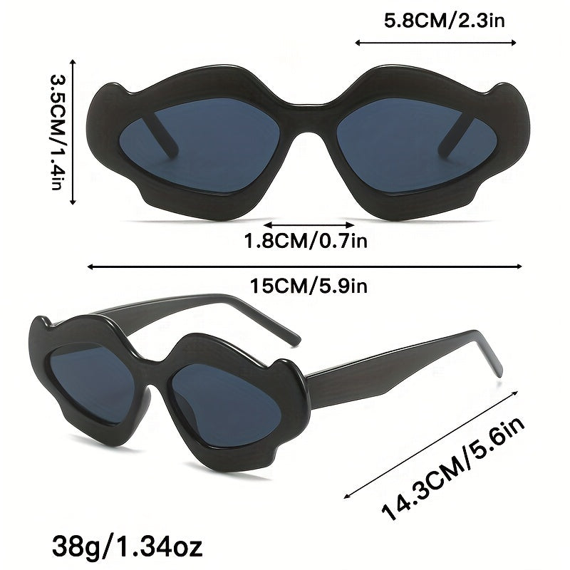 Y2K Irregular Sunglasses For Women Men Funny Jelly Decorative Glasses