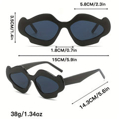 Y2K Irregular Sunglasses For Women Men Funny Jelly Decorative Glasses