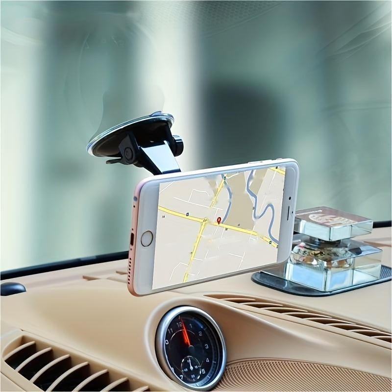 Universal Car Mount Suction Cup Phone Bracket 360 Rotation Magnetic Navigation