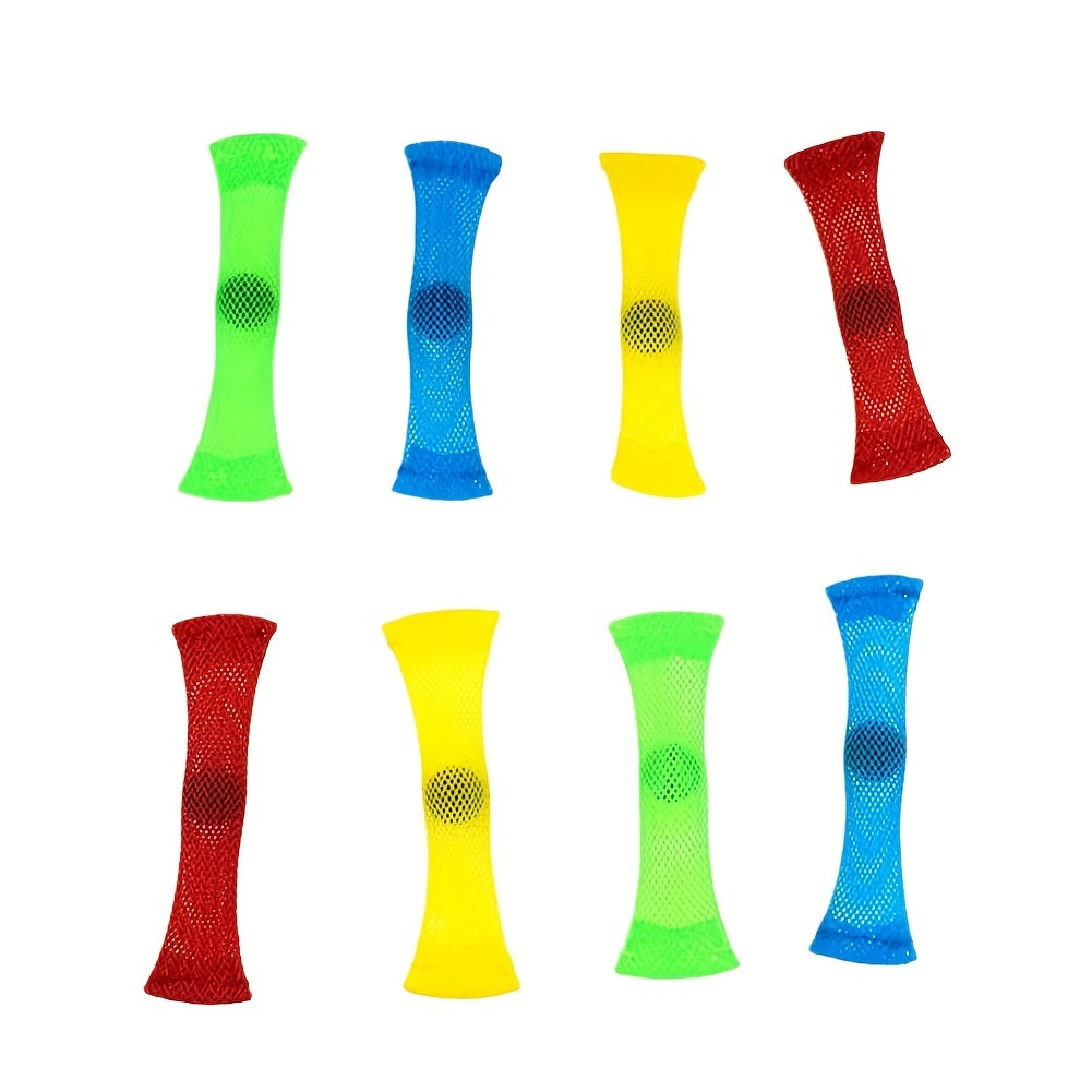 10pcs Fidget Toy Woven Mesh Tube Compression Decompression Adult Decompression