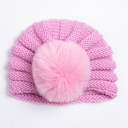 Baby Child Knitted Hat Wool Ball Thread Boys Girls
