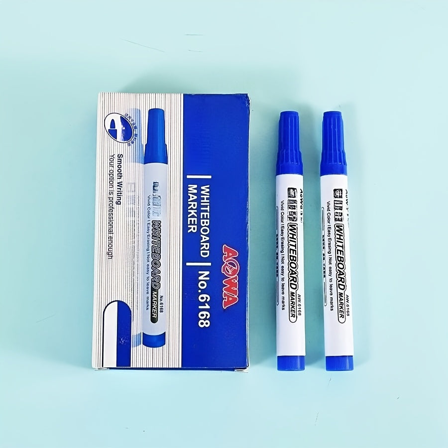 10 Pack Whiteboard Markers Red Water Based Large Capacity