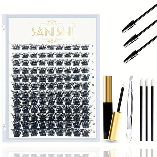 108 Clusters Eyelashes D Curling 8 16mm Soft Comfortable Reusable DIY Kit