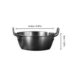 2pcs Stainless Steel Bowl Household Snack Bowl With Handle Reusable