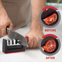 Stainless Steel Kitchen Sharpener 4-in-1 Tool for Camping and Cooking