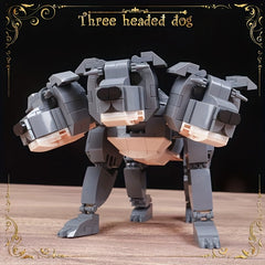 Three Headed Hellhound Building Block Model Toy