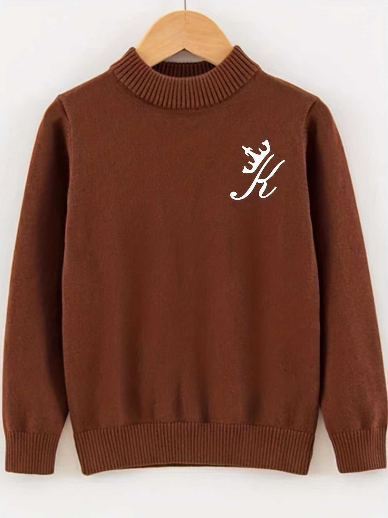 Knitted Sweater Men's Warm Crew Neck Pullover For Fall Winter