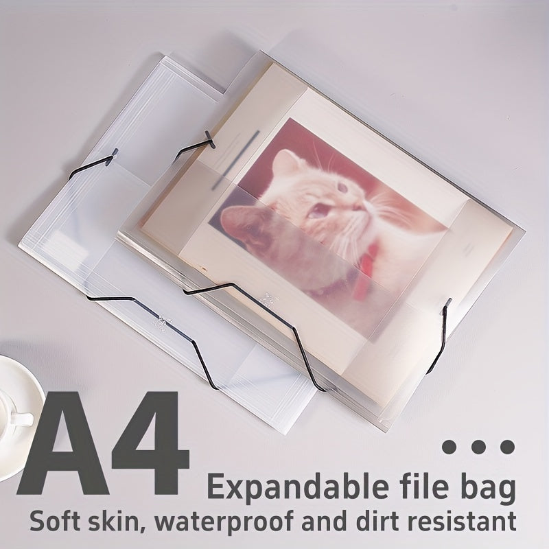 Transparent File Bag String Storage Protector Folder Information Book
