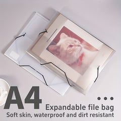 Transparent File Bag String Storage Protector Folder Information Book
