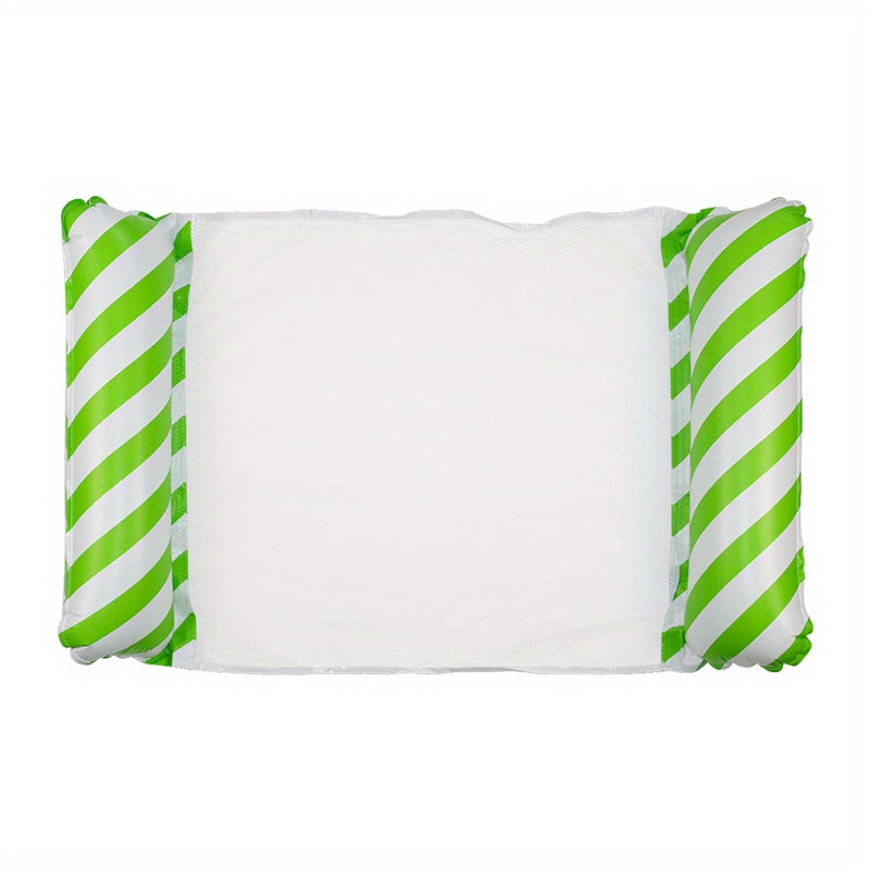 Foldable Inflatable Lounge Chair with Striped Net Float