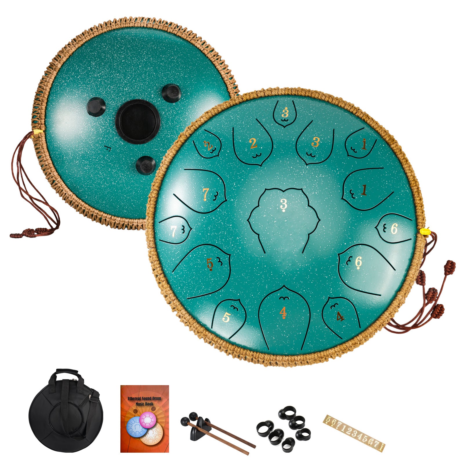 13 Steel Tongue Drum F Key Hanplate Percussion Instrument