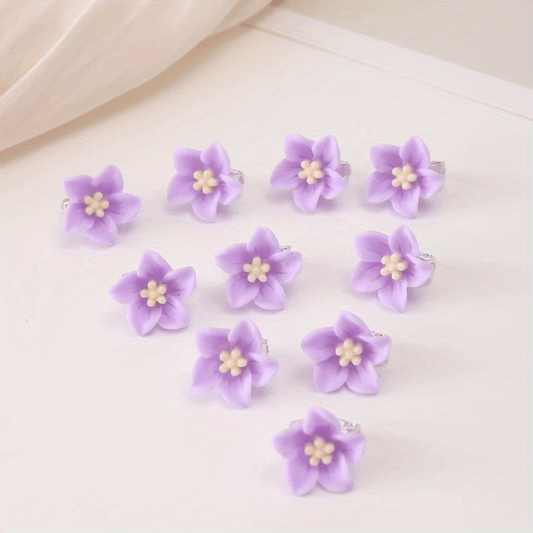 10pcs Flower Hair Clips for Baby Girls - Perfect for Parties & Holidays