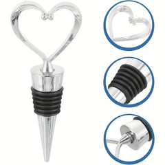 Heart Shape Wine Stoppers Set of 4 Bottle Cover Cap
