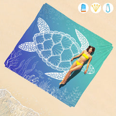 Waterproof Sandproof Beach Blanket Lightweight Mat Outdoor Travel Camping Pi